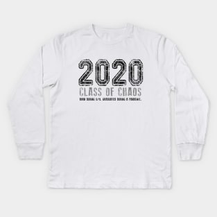 2020 Class of Chaos Grunge Black Kids Long Sleeve T-Shirt